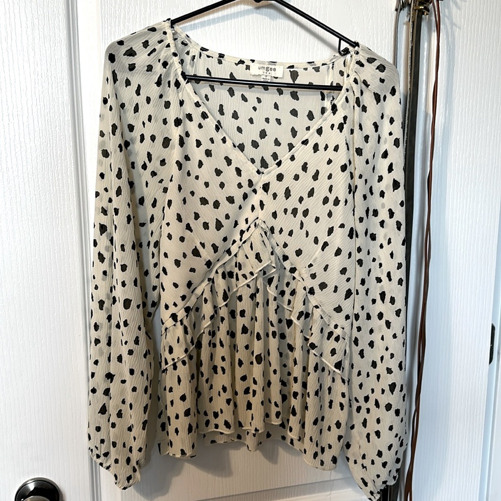 Speckle Print Blouse